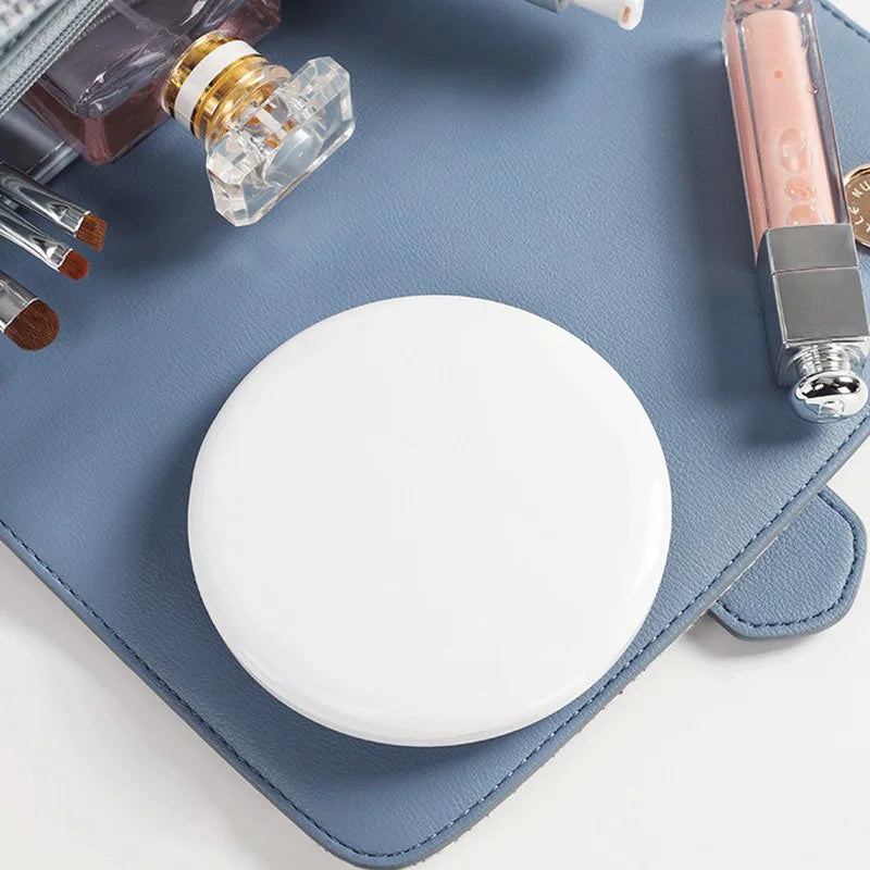 Personalized LED Light Cosmetic Folding Pocket Mirror – Compact & Luminous Makeup Mirror for Women