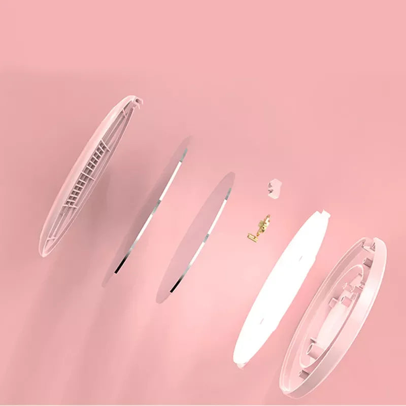 Personalized LED Light Cosmetic Folding Pocket Mirror – Compact & Luminous Makeup Mirror for Women