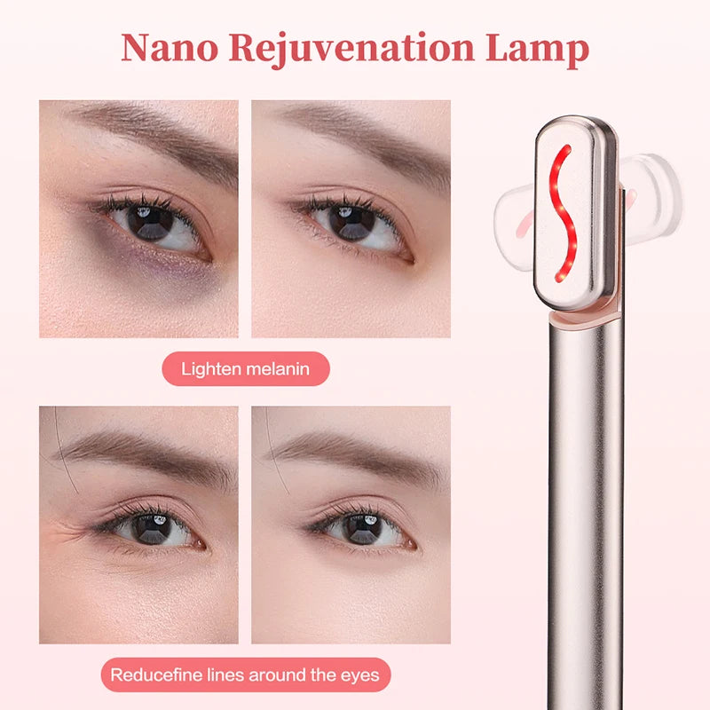 EMS Microcurrent Face Lifting Device – Red Light Facial Wand for Skin Tightening & Anti-Aging