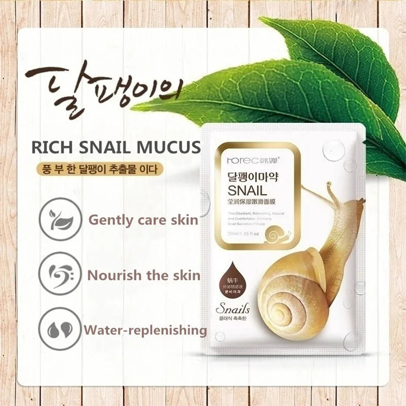 Snail Moisturizing Face Masks – Deep Hydration & Skin Repair for Smooth, Radiant Skin