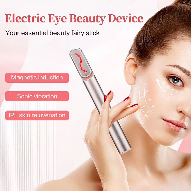 EMS Microcurrent Face Lifting Device – Red Light Facial Wand for Skin Tightening & Anti-Aging