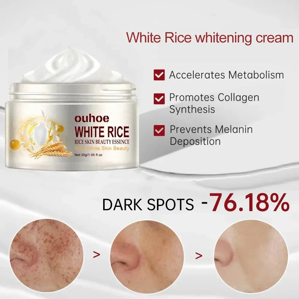White Rice Face Whitening Cream – Brighten & Even Skin Tone Naturally