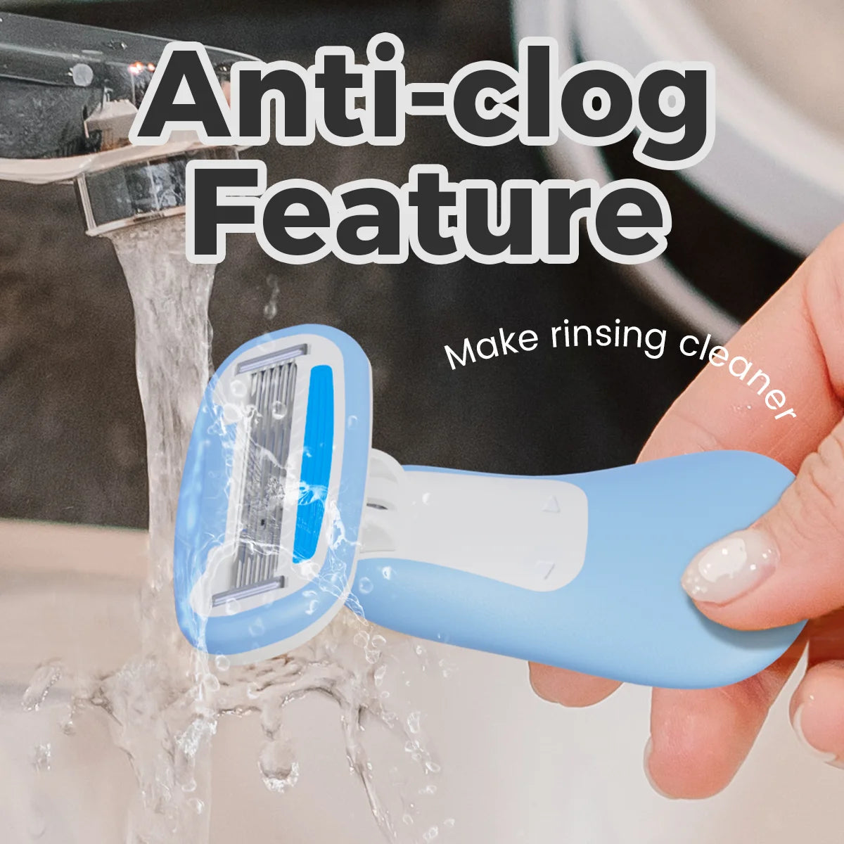 Colorlamb Portable Women Razor for Shaving Bikini Leg Hair Private Body Manual Shaver Use 5 Layer Skin Care Soap Blades Refill