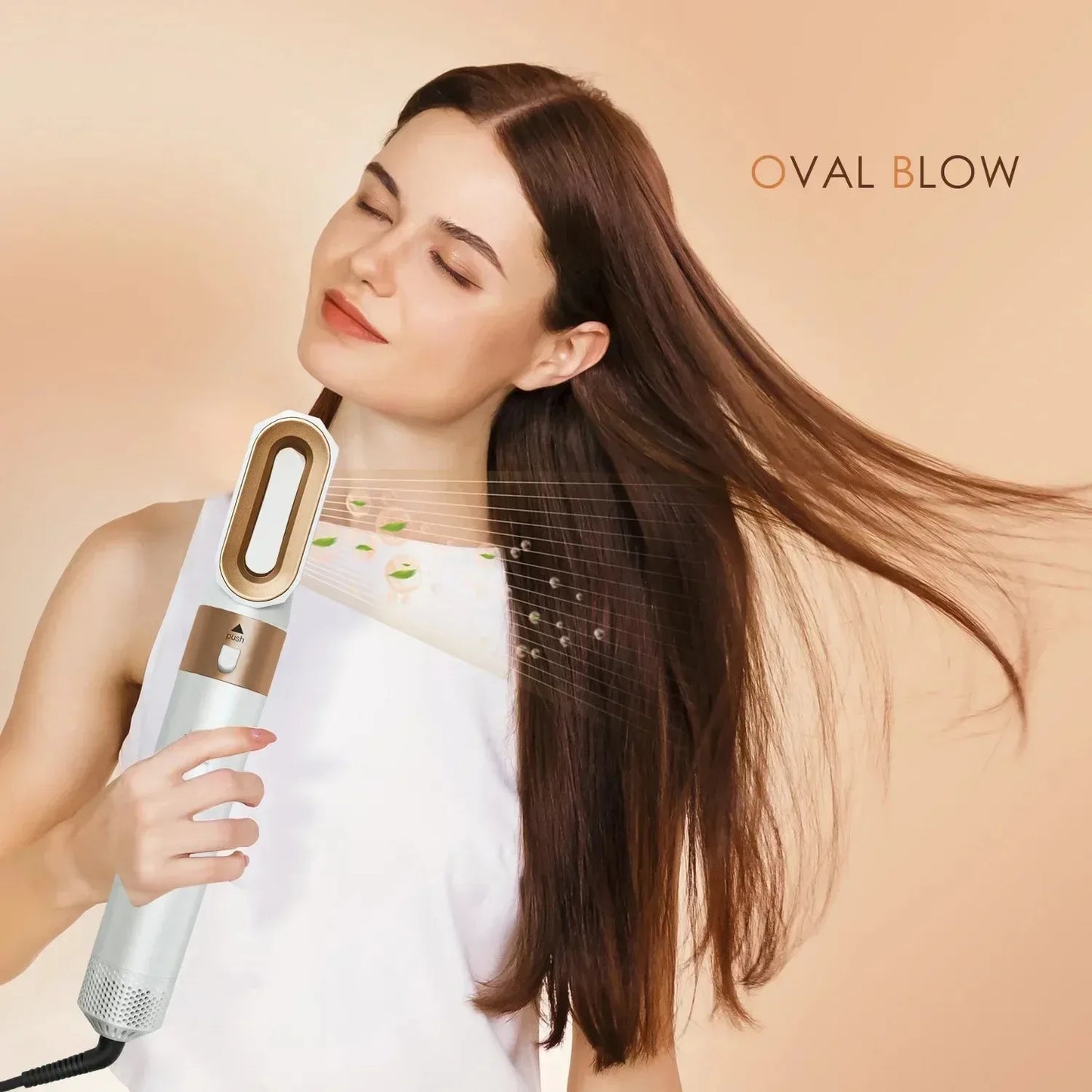 Multi Functional 5-in-1 Electric Hair Brush Airwraps Hair Dryer Brush Hot Air Comb Straight Hair Brush Curling Iron